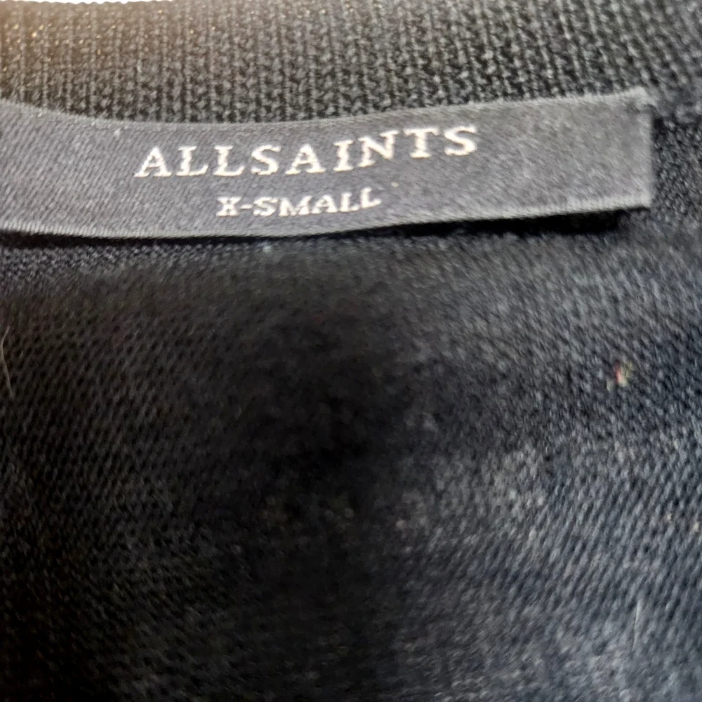 Allsaints Sweater Black Merino Wool Knit Koko Wing Butterfly Oversized Relax XS - Picture 4 of 9